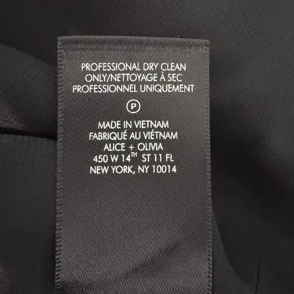 Alice + Olivia Sally Side Zip Tweed Mini Dress 8 Black White Business Casual NEW - Picture 12 of 13